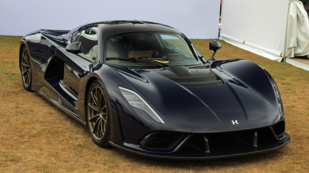 A Hennessey Venom F5 taken at Salon Prive 2022.