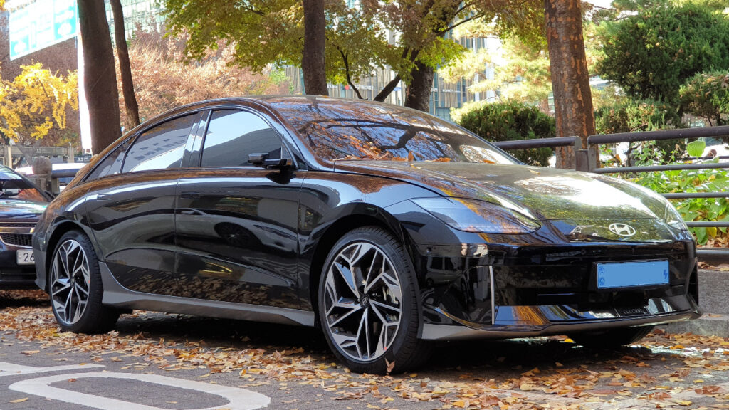 Abyss Black Pearl Hyundai IONIQ 6 CE Electric sedan.