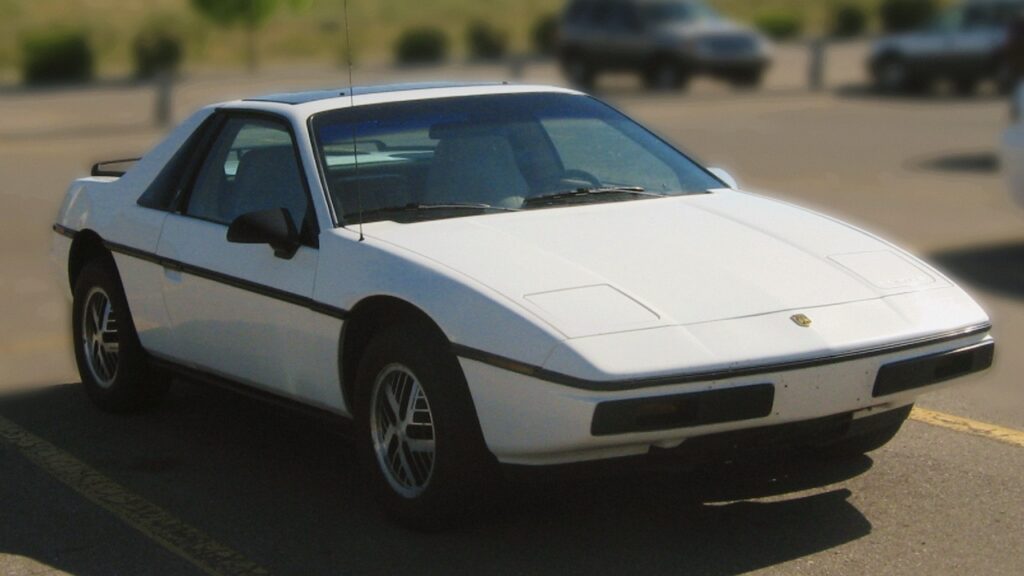 White Pontiac Fiero