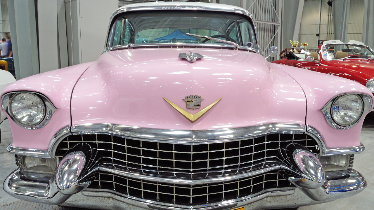 Front grill of a Cadillac Fleetwood Sixty Special (1955) on display at the classic car exhibition MOTO NOSTALGIA on May 29, 2011 in Warsaw, Poland
