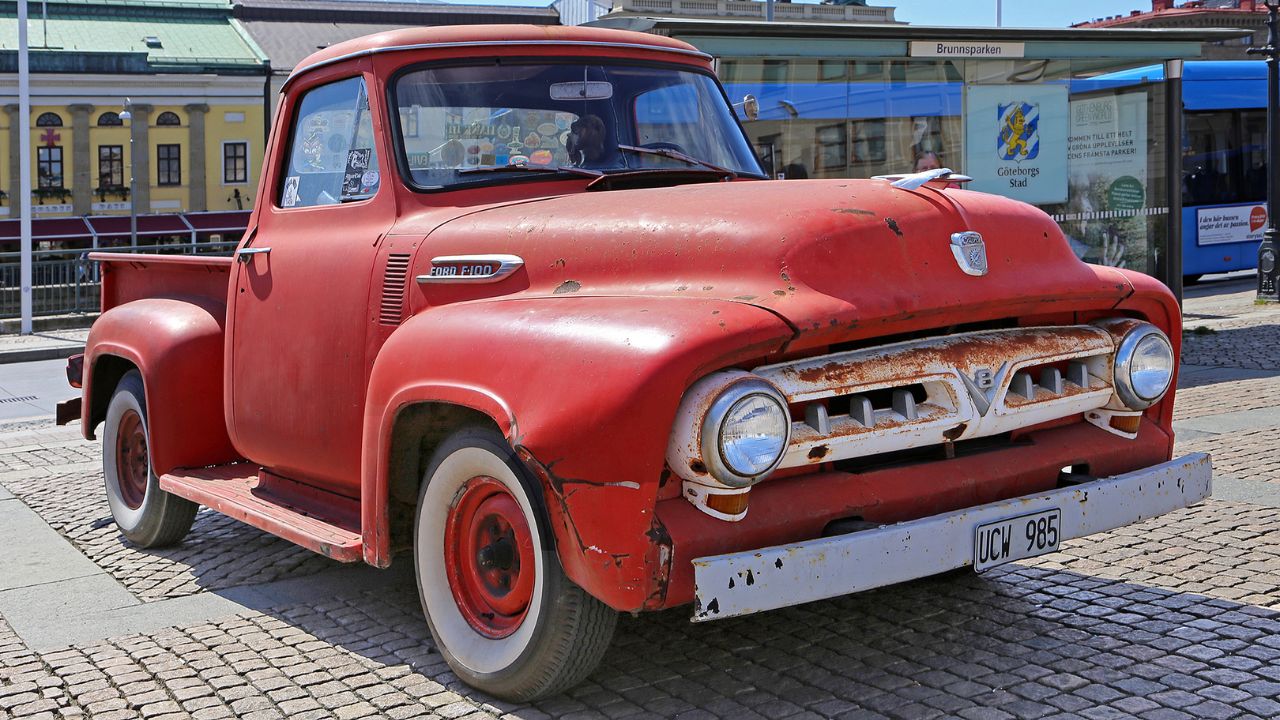 The generation two pickup model Ford F 100 was manufactured by the Ford Motor Company in the USA between 1953 and 1956.
