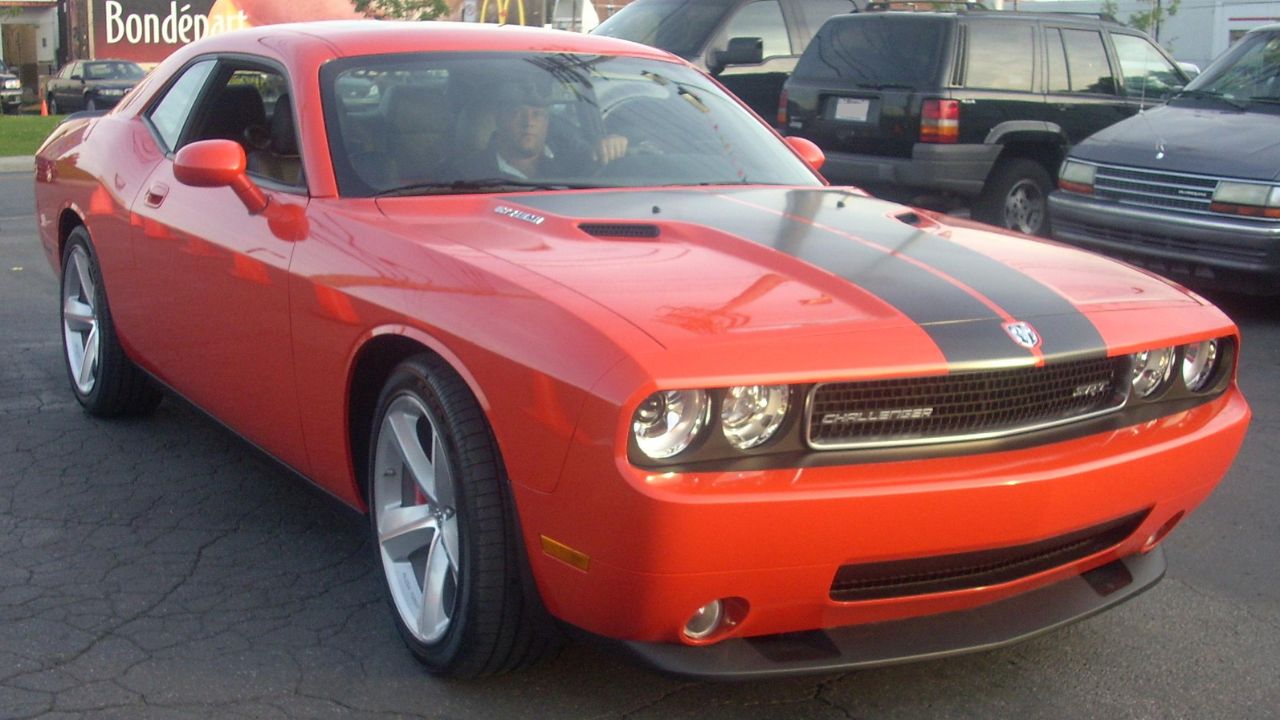 2008 Dodge Challenger photographed in Montreal, Quebec, Canada at Gibeau Orange Julep