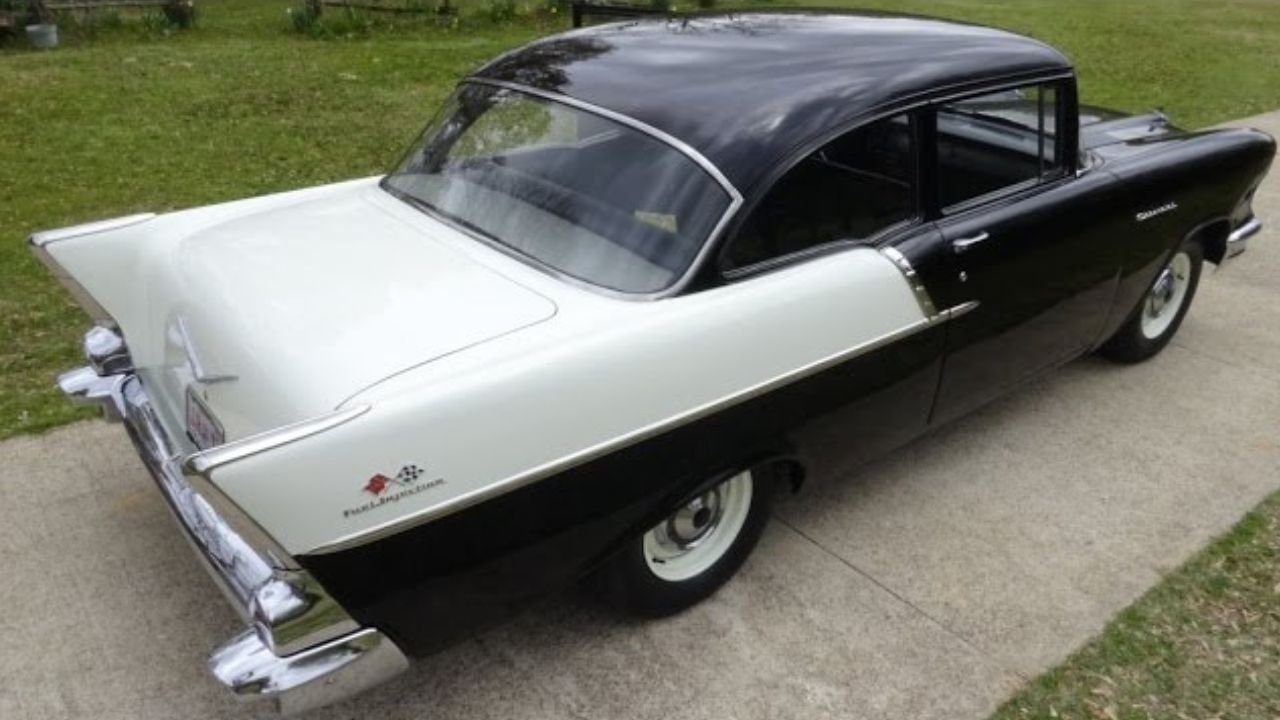 1957 Chevrolet 150 Black Widow Sedan NASCAR tribute
