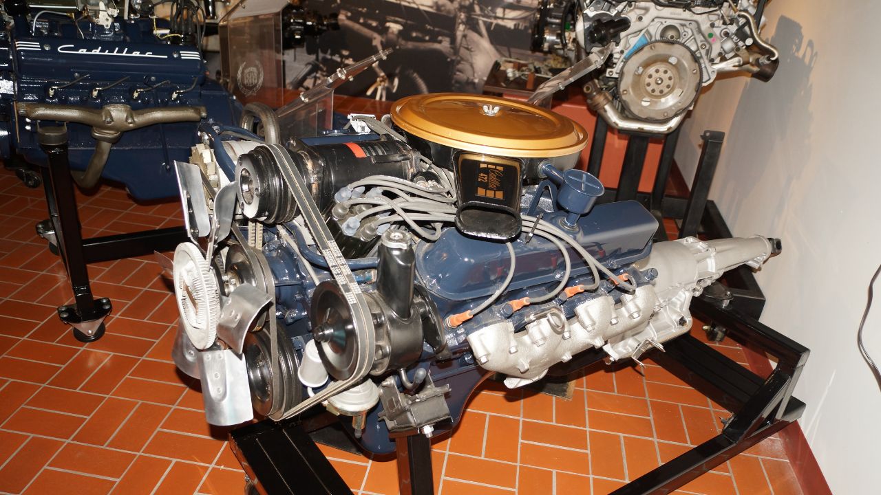 1968-1974 Cadillac 472 V8 engine at the Gilmore Car Museum