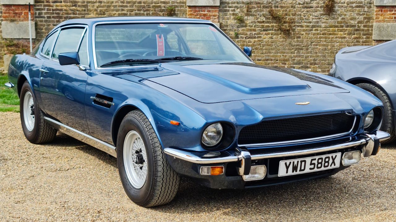 An Aston Martin V8 Vantage taken at Hampton Court Concours 2022