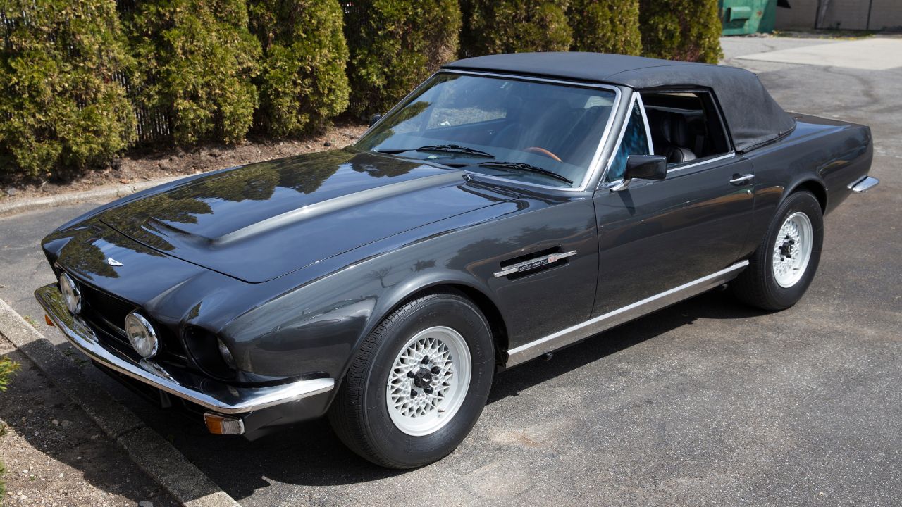 1985 Aston Martin V8 Volante, Litchfield Black, front left high