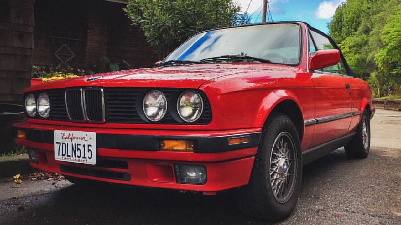 E30 325i // #bmw #convertible #E30 #325i #1986 #headlight #grill #80sdesign #red #luxurycar #3series #wheels #style #berkeley