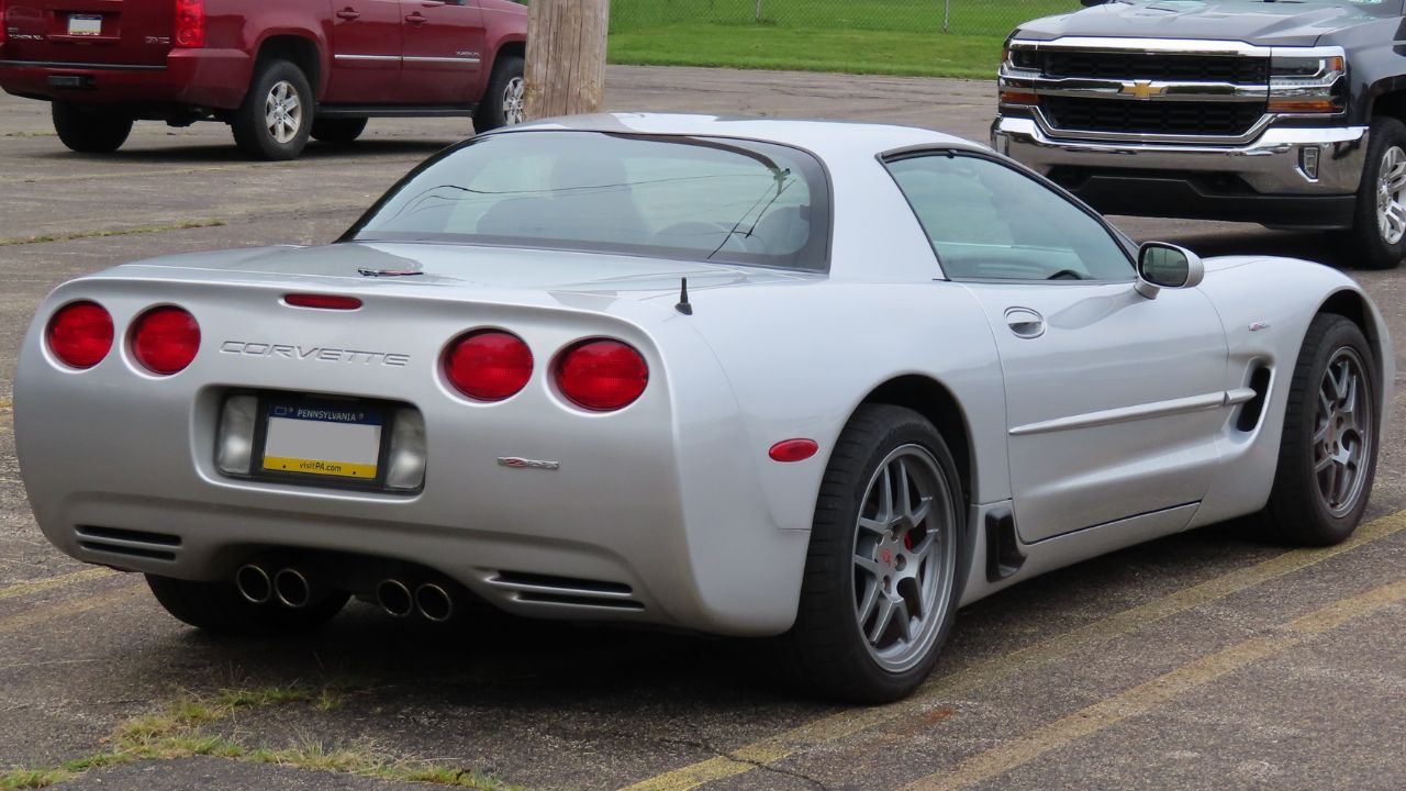 2001 Chevrolet Corvette Z06, rear right (2022 Back to the 50's Weekend)