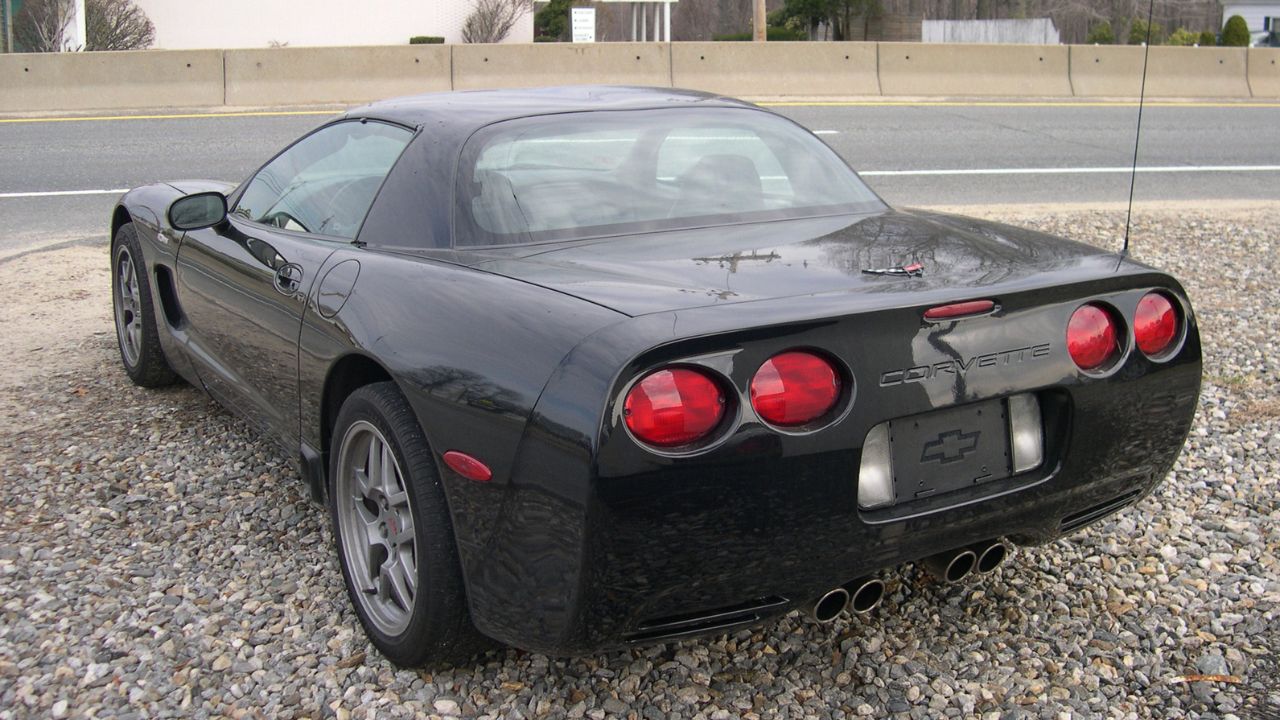 2002 Chevrolet Corvette Z06 black rear