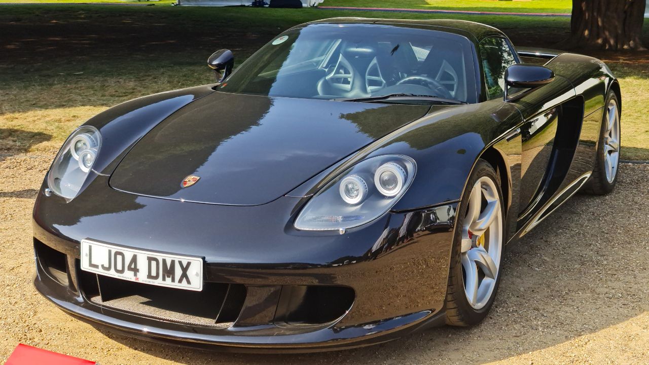 A Porsche Carrera GT taken at Hampton Court Concours 2021.