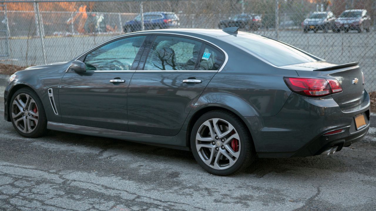 2017 Chevrolet SS in Nightfall Gray Metallic, rear left side