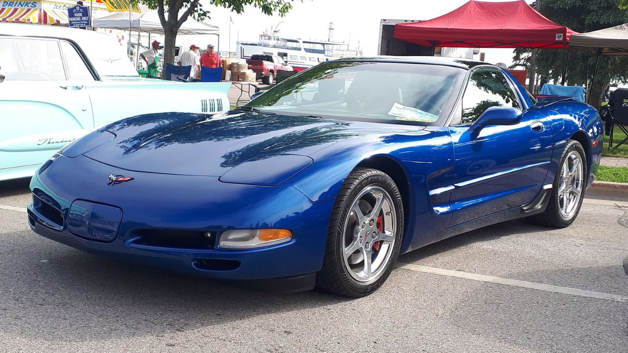 2001-2004 Chevrolet Corvette Z06 photographed in St. Ignace, Michigan at the annual St. Ignace car show weekend