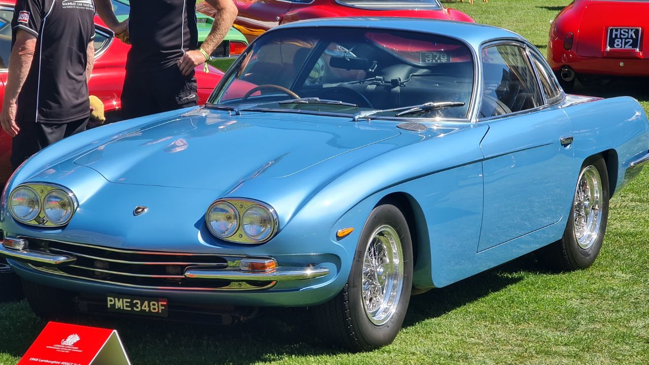 A Lamborghini 400 GT 2+2 taken at the London Concours 2021