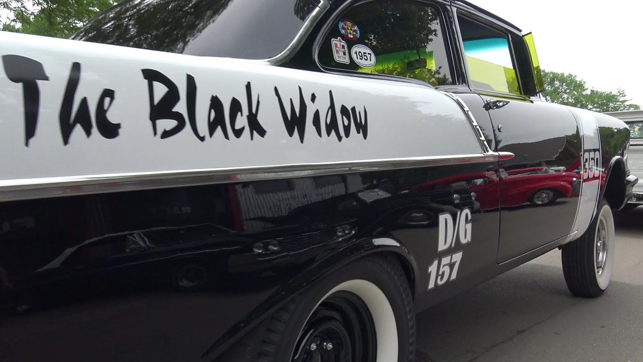 The Black Widow 1957 Chevy Gasser street
