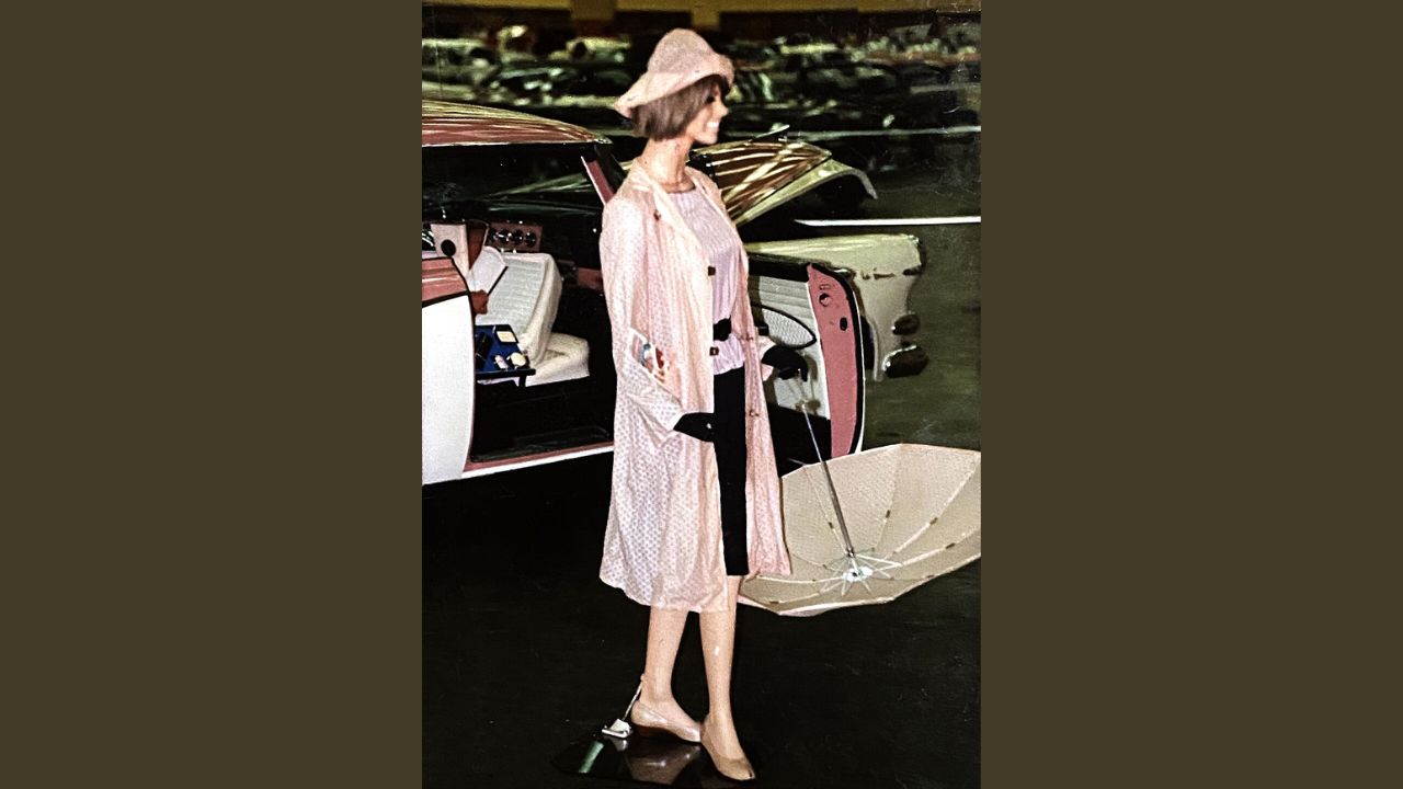 1955 Dodge La Femme, Raincoat, Rain Hat and Umbrella