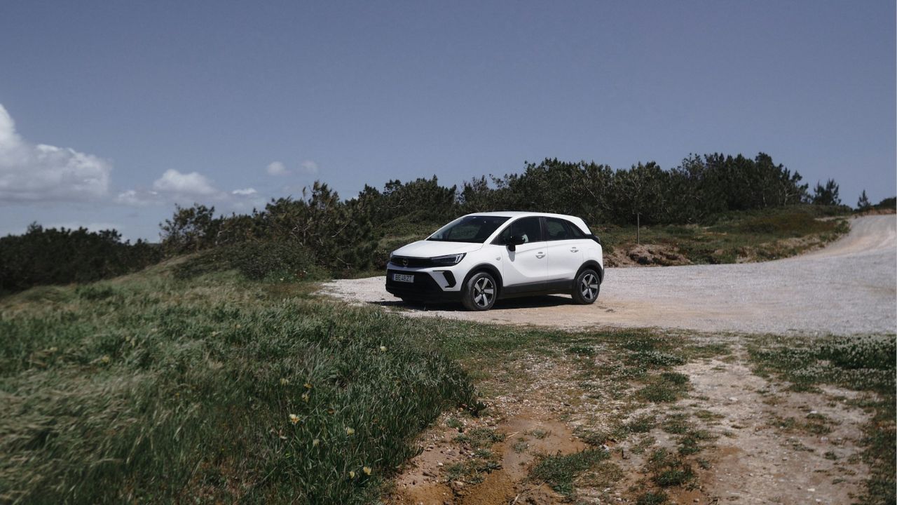 A car parked at a scenic overlook