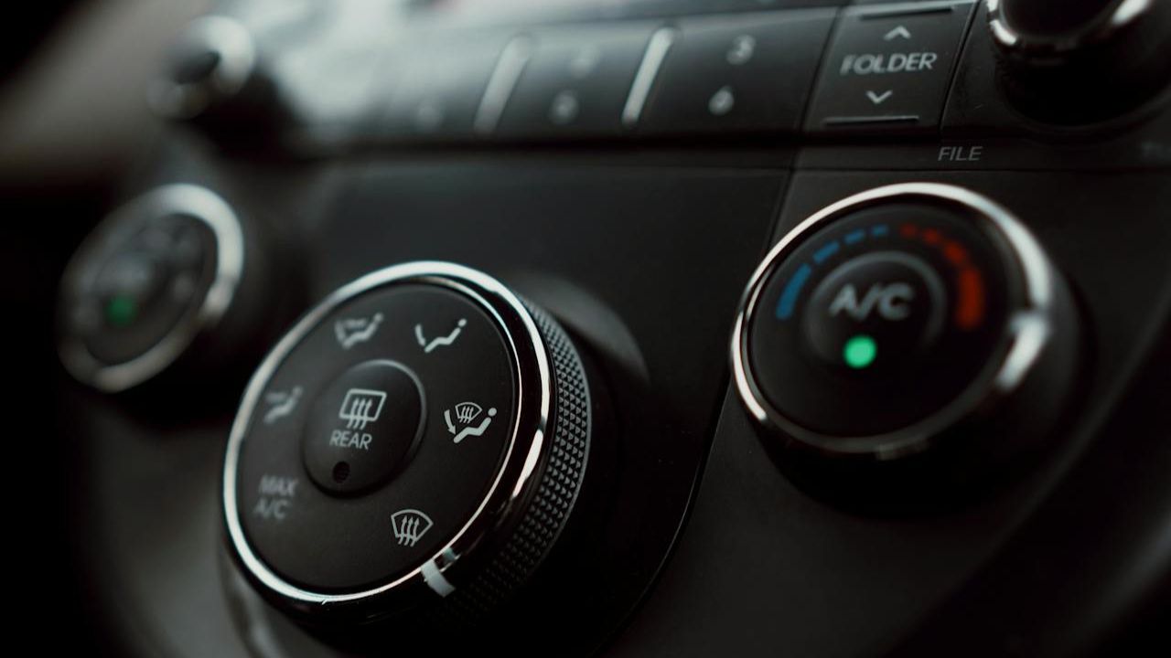 Car Dashboard A/C Controls