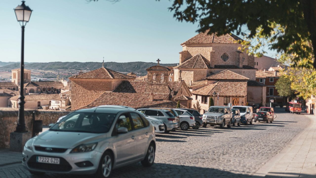 Cars in a town