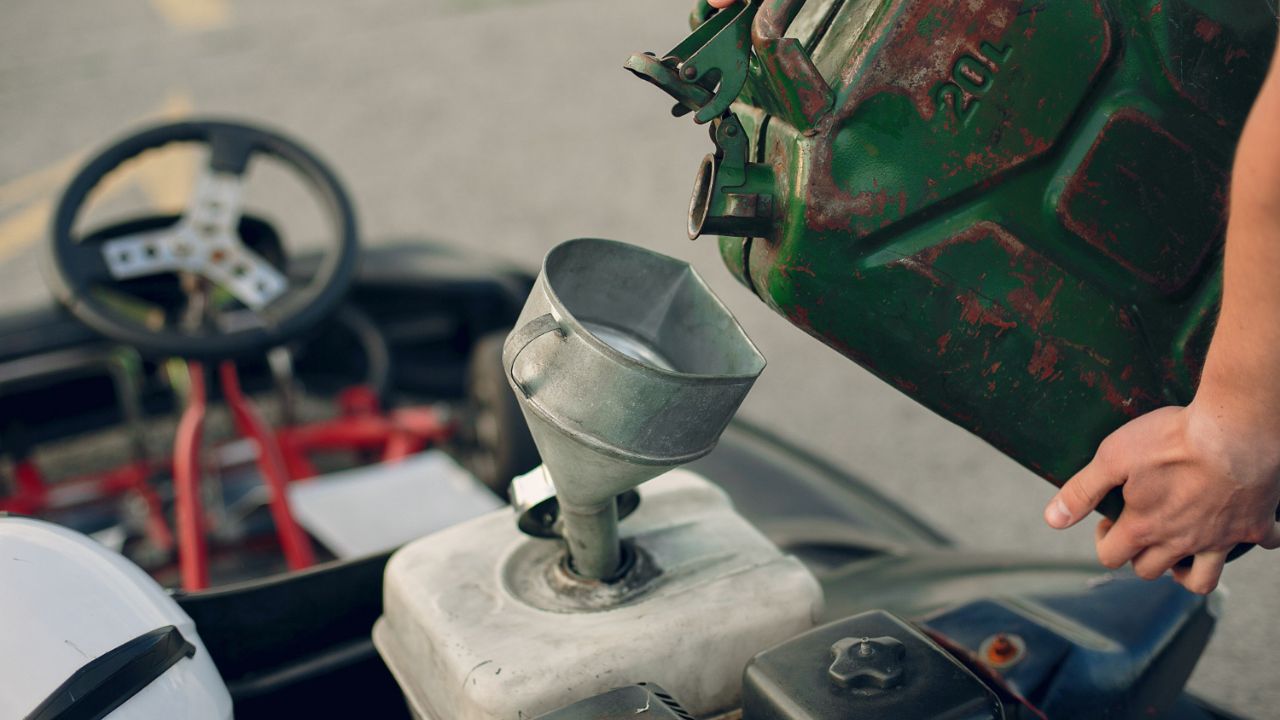 Pouring Liquid in Car