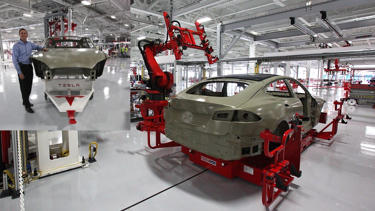Robotic Manufacturing of Tesla Model S.