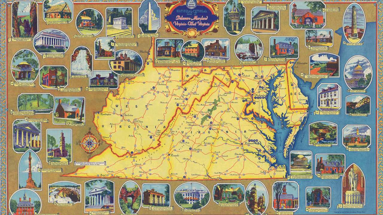 Vintage road maps and their cultural history