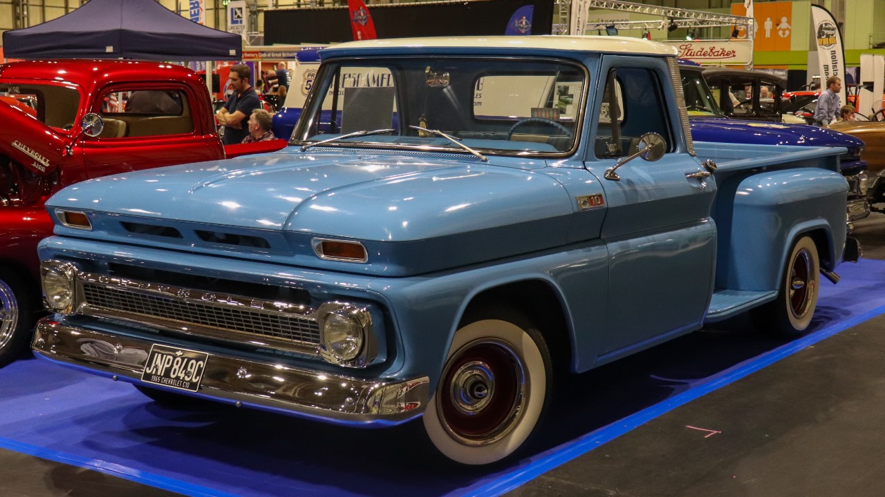1965 Ford F-100 or 1965 Chevrolet C10 one is still climbing in value