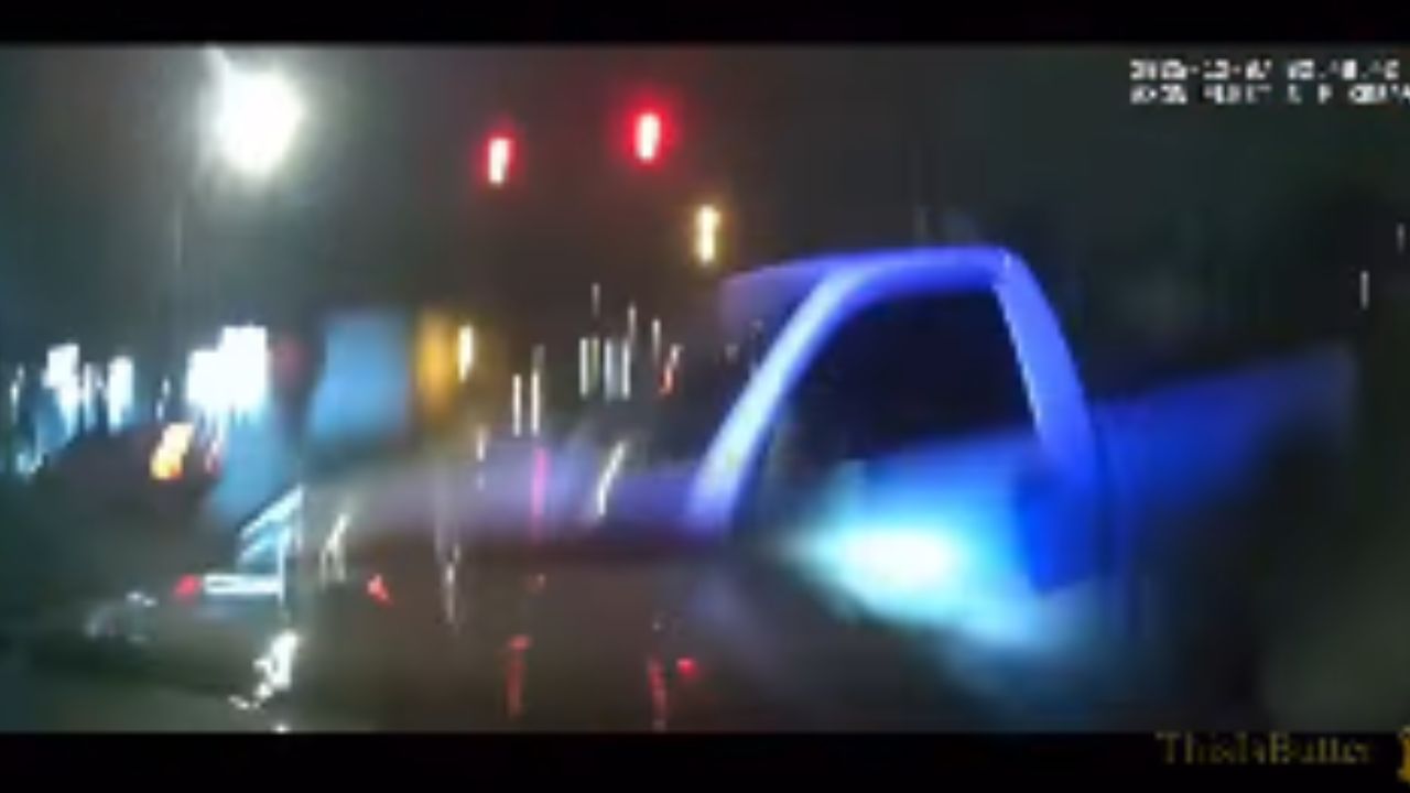 Watch full dash cam footage of a patrol car collision caught by a local traffic camera