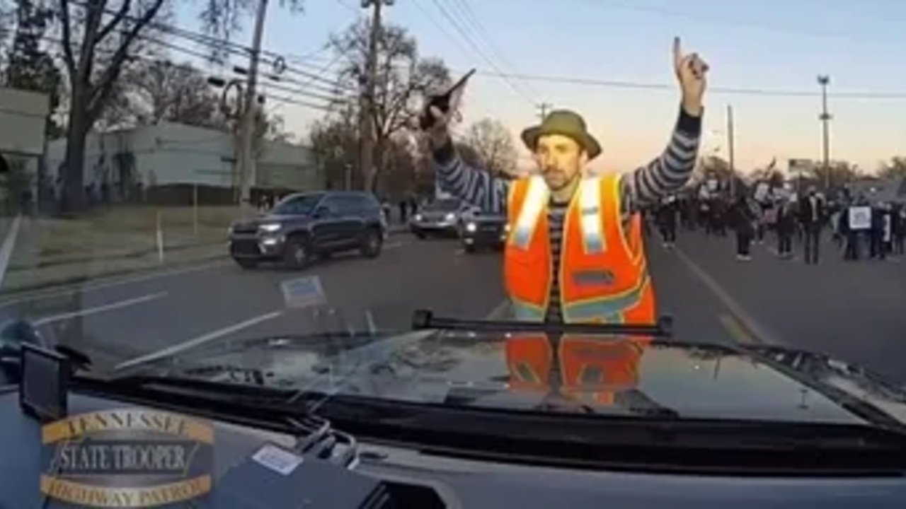 Viral dashcam shows protester faking being hit by patrol SUV in Memphis