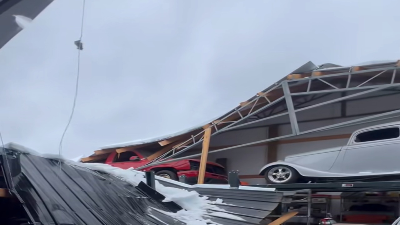 Priceless drag car builds damaged as ice storm rips through race shop