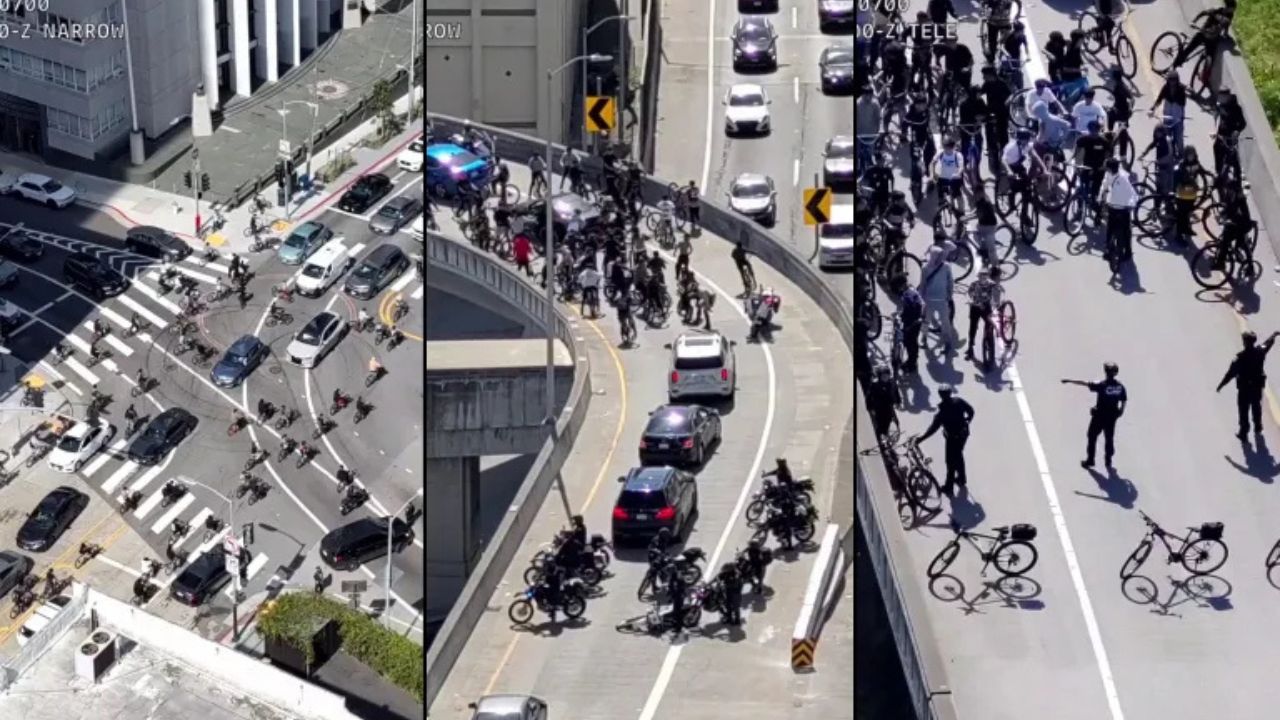 CHP detains 85 cyclists, seizes bikes after Bay Bridge takeover attempt