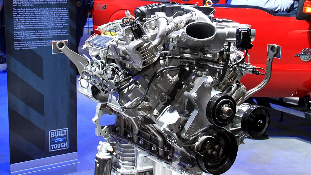 Ford 6.7l power stroke V8 turbo diesel engine