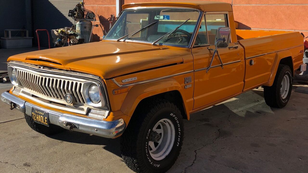 Orange Jeep J-10 Gladiator