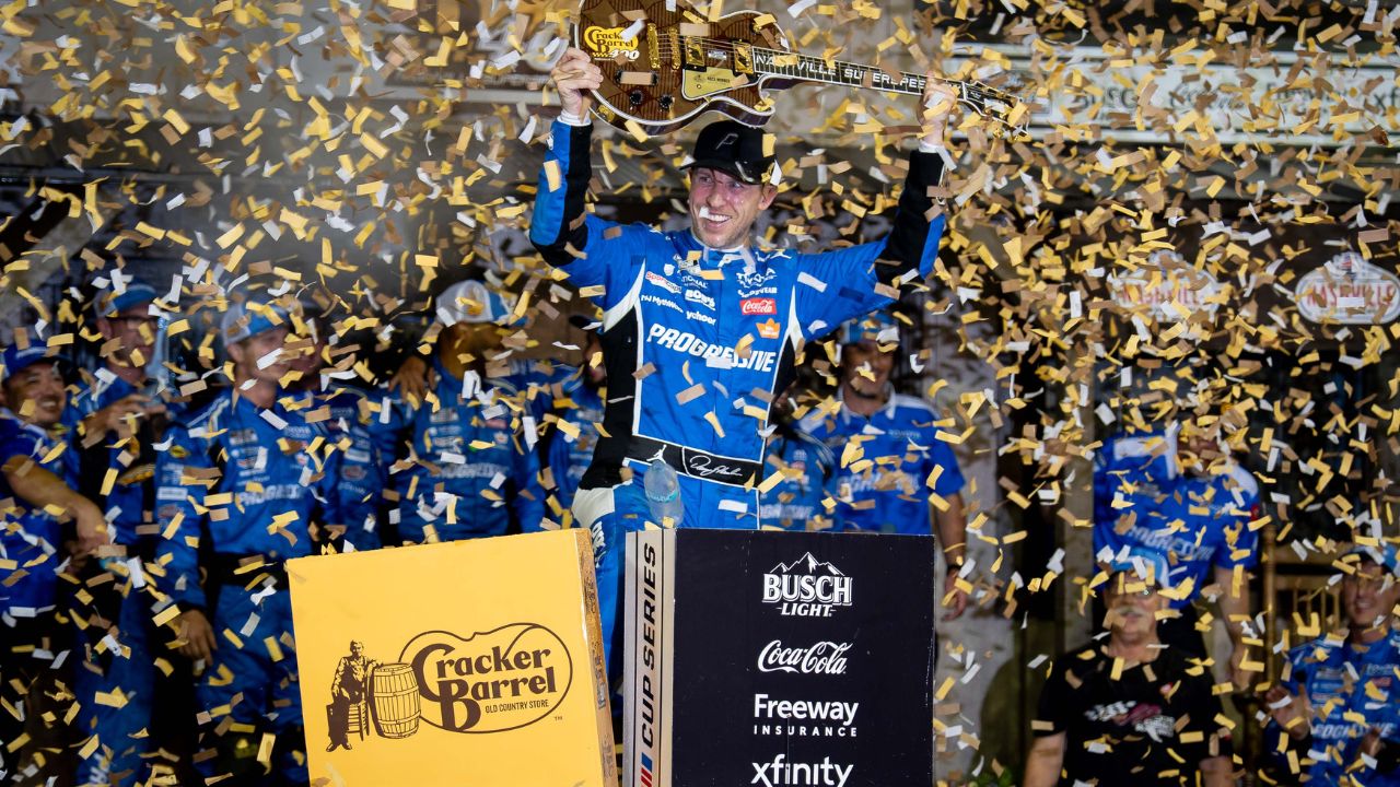 Denny Hamlin rallies from Nashville penalty to claim 62nd NASCAR Cup win