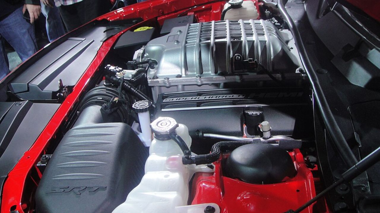 Dodge Challenger supercharged V8 engine