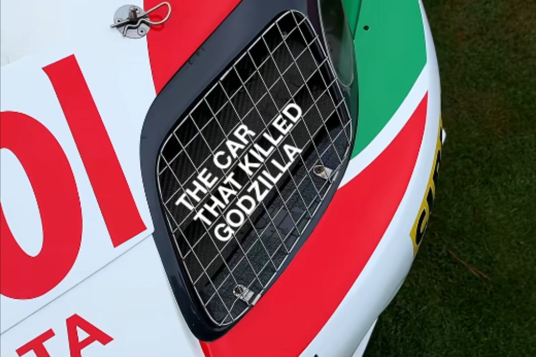 The Toyota Supra that took on Japan’s Godzilla is still wearing the most savage message on its hood