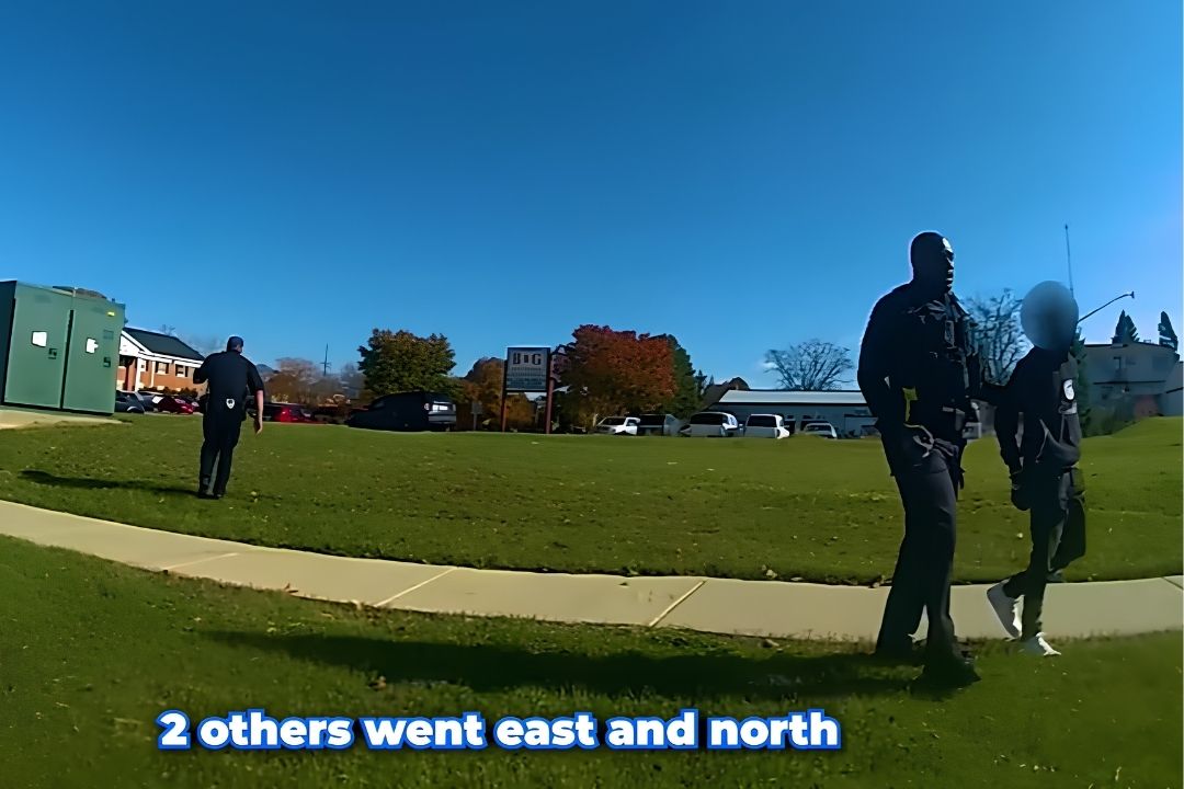 Police pinned in a stolen Hyundai, then chased six juveniles across town on foot