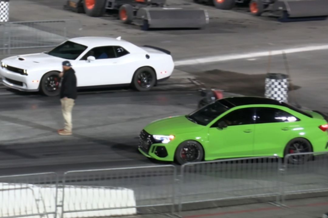 Two Hellcats Tried to Crush This Audi RS3. Both Failed