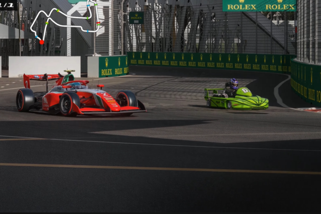 A 115-HP lawn-mower-sized superkart pushed an F3 car to its absolute limit