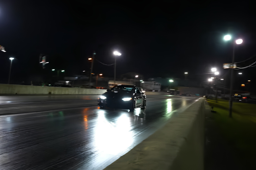 A 1980s Buick Grand National with big tires drag races a BMW M4 chasing 800 horsepower