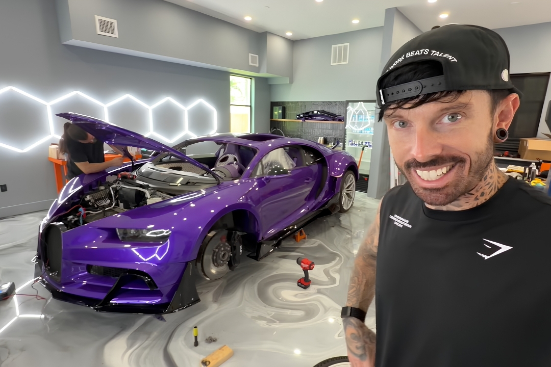 A million-dollar Bugatti Chiron is being held together, of all places, by a Volkswagen part
