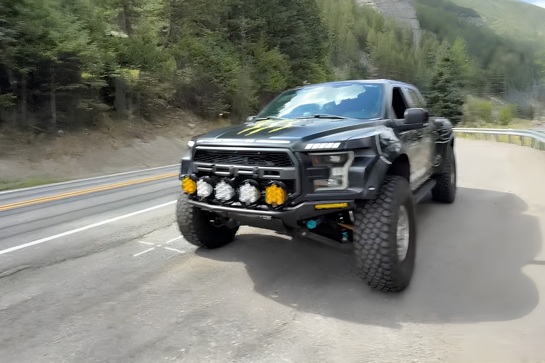 $300K off-road Raptor joins a supercar rally and can’t handle a little rain