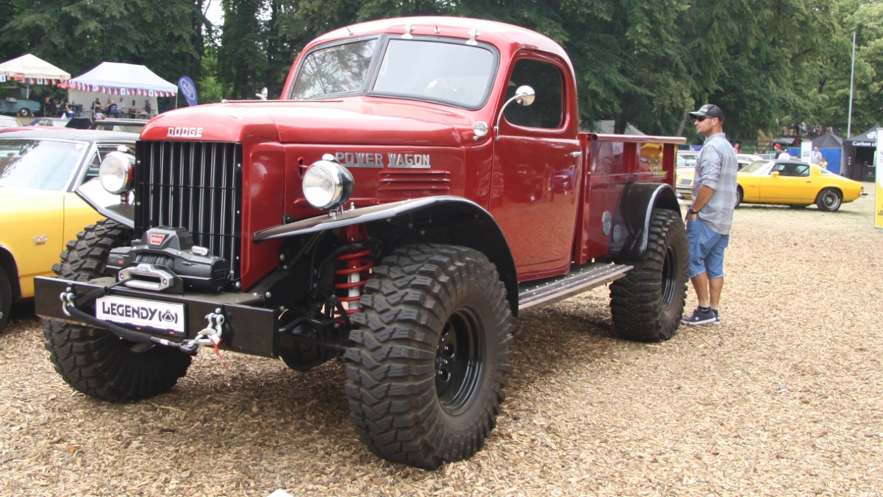 A red Dodge Power Wagon