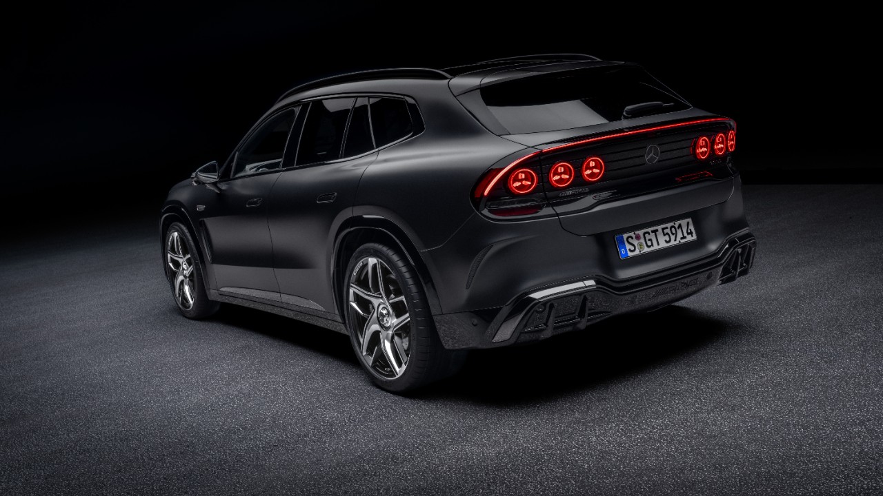 The rear of the 2028 Mercedes-AMG GT SUV