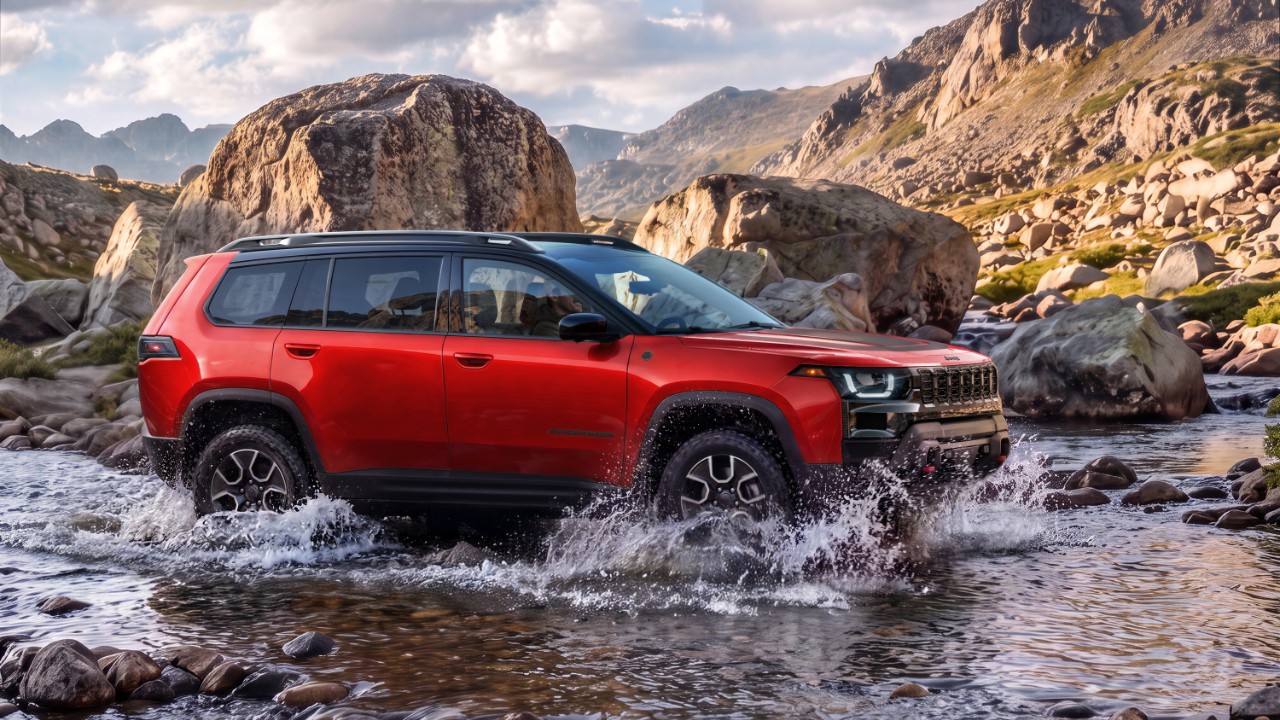 2027 Jeep Cherokee Trailhawk fording water
