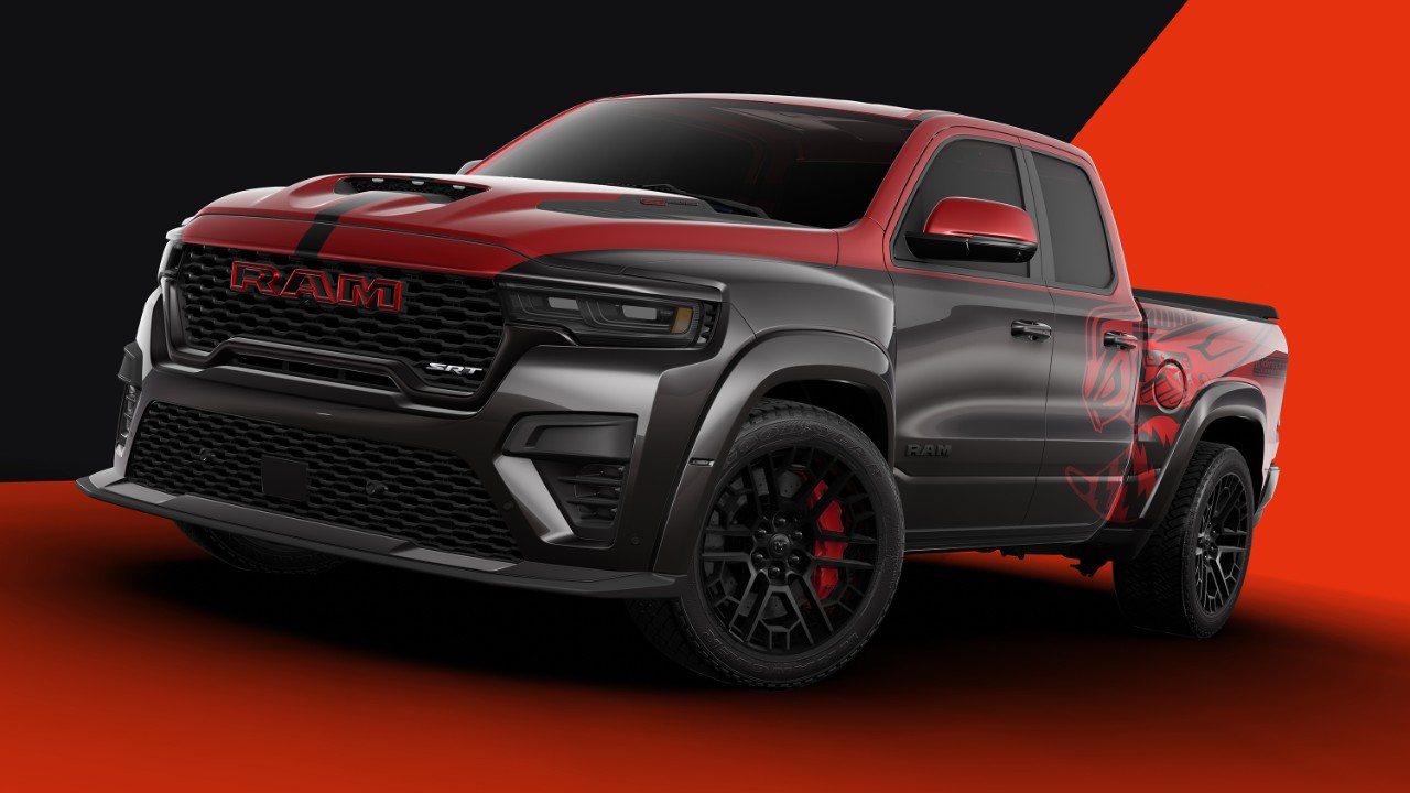 The first retail production 2027 Ram 1500 Rumble Bee SRT, a custom one-of-one truck