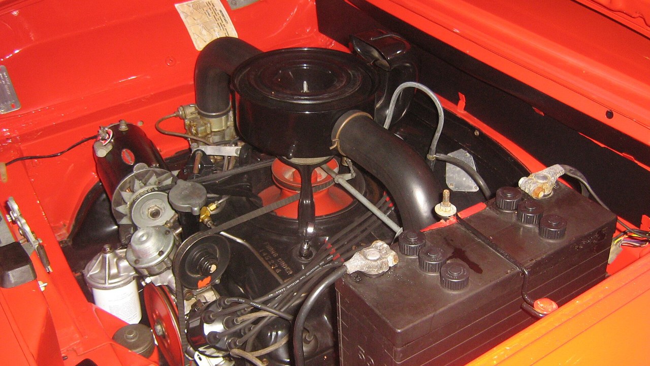 A Corvair flat-six in its rear engine bay