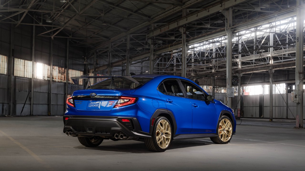 Rear view of the 2027 Subaru WRX GD25