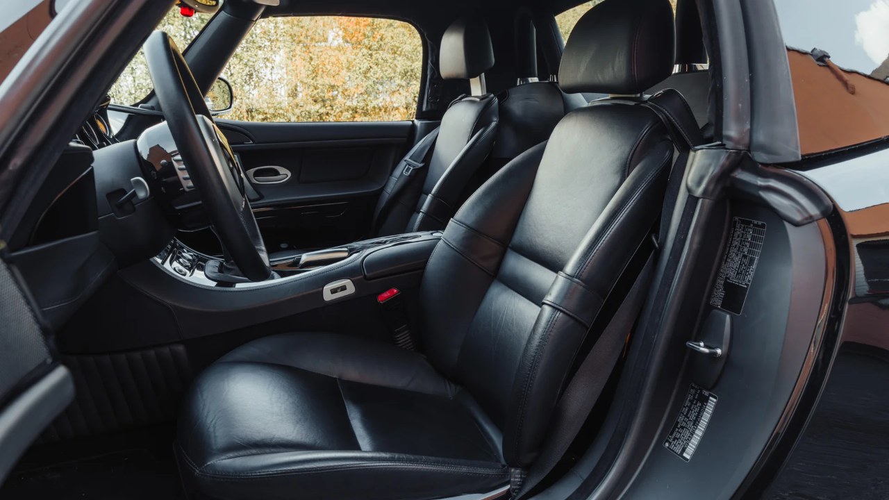 Black interior of the Pete Sampras BMW Z8