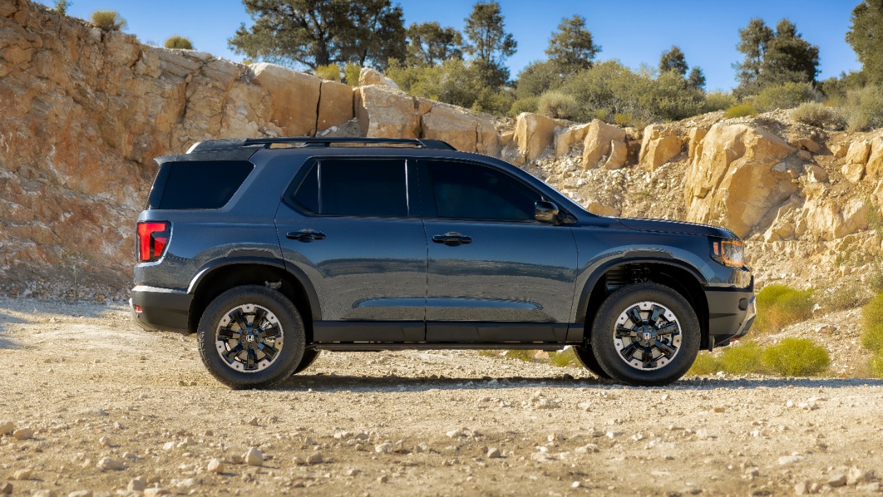 Side profile of the 2027 Honda Passport TrailSport
