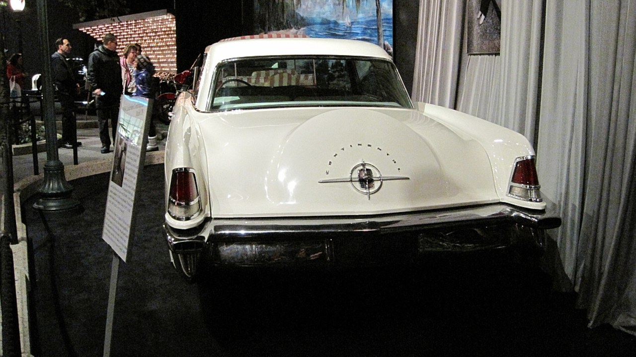 Elvis Presley's white 1956 Continental Mark II at the Elvis Presley Automobile Museum